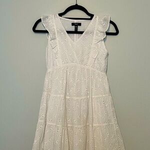 Aqua Girls White Dress